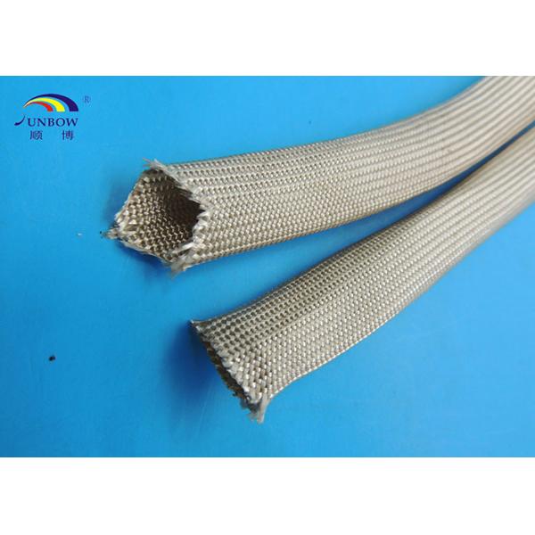 Uncoated Braided Fiberglass Sleeving for Carbon Brush , Soft and Eco-friendly