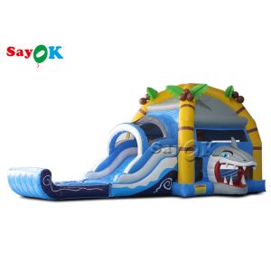 China Shark Themed Inflatable Bounce House Children 'S Playground With Slides on sale