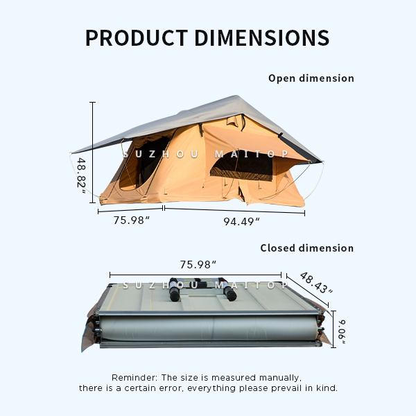 Cheap Full Automatic Lightweight Roof Top Tent Outdoor Camping Soft Top Car Top Tent