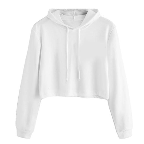100% Cotton Women Crop Top Hoodie 300gsm Woman Sweatshirt
