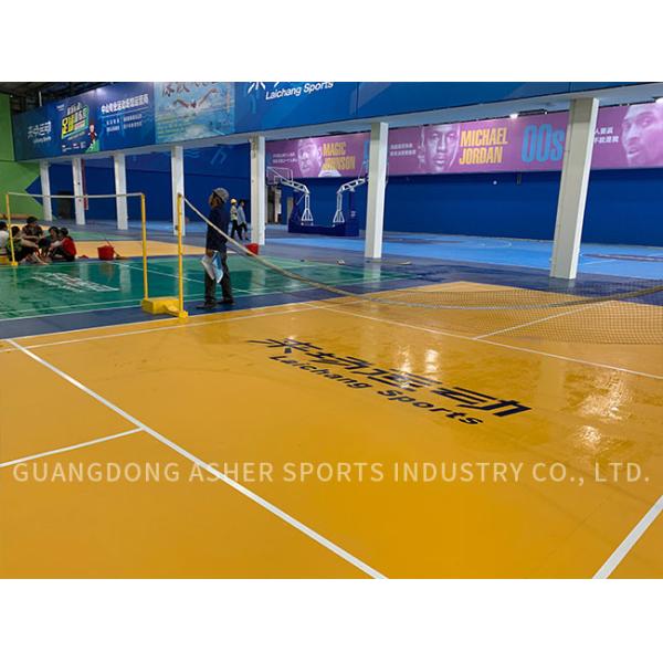 Indoor PVC Sports Flooring Abrasion Resistant For Badminton Court