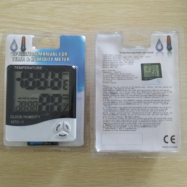 Office / Baby Room Digital Hygro Thermometer Calendar Display With Clock