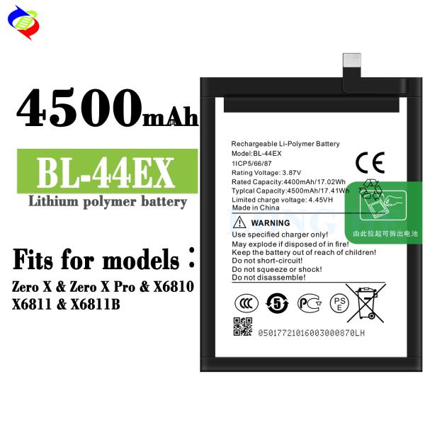 Black 4500mAh RECHARGABLE Mobile Phone Battery BL-44EX for Infinix Zero X Pro X6811 X6810
