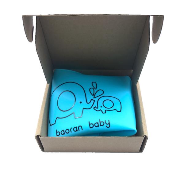 Custom Printing Best Fancy Fold-able Collapsible Comfort Waterproof Easily Wipes Clean Baby Silicone Bib with Pocket