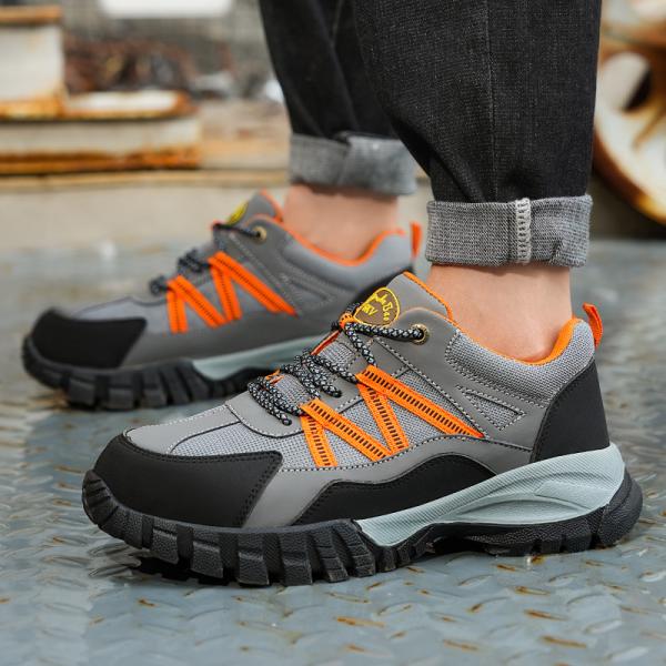 Shengjie Men'S Fashionable Work Shoes Steel Toe Steel Sole Anti-Smash Anti-Puncture Construction Site Safety Shoes