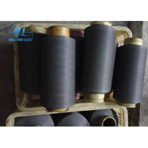 0.25mm Black PVC Coated Fiberglass Yarn Fire Retardant For Weaving Insect Screen