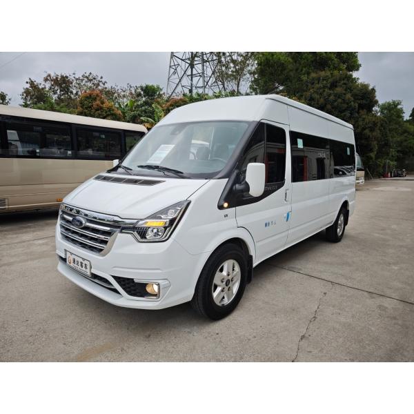 14-Seat Second Hand Mini Bus Diesel Jiangling Transit CN-4 Van with 145km/h Top Speed