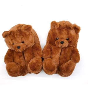 Cheap Lovely Plush Teddy Bear Slippers For Bedroom BV Certified wholesale