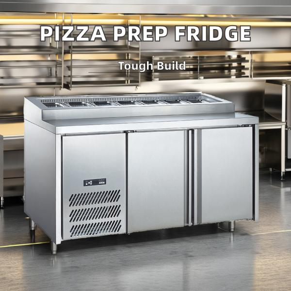 Single-Temperature Refrigerated Pizza Prep Table for Hotels and Restaurants Air Cooling Mode Hotel & Restaurant Supplies