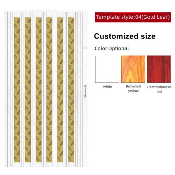 Dirt Resistance PVC Accordion Doors Heat Insulation PVC Balcony Doors