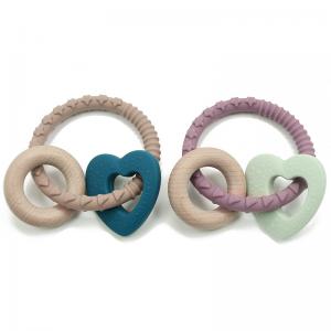 China 100% Food Grade Silicone Wood Teether on sale