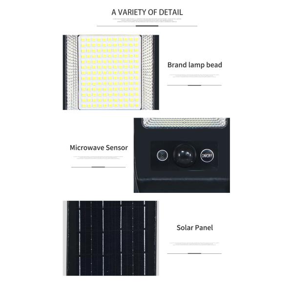 All in One Solar Street Light High Quality Waterproof ABS Material Affordable Solar Street Light