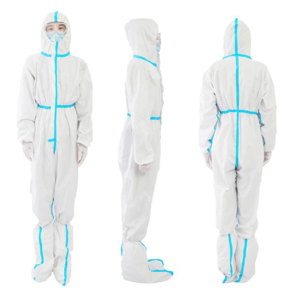 High Permeability Medical Protective Clothing Work Coverall Adjustable Tightness