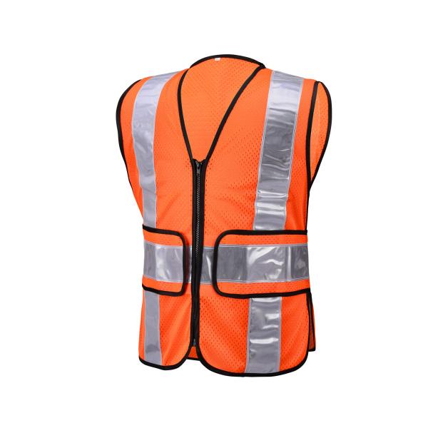 High Visibility Mesh Reflective Vest 120g Mesh Safety Vest With Pockets
