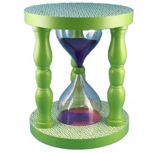 China Home Decor Time Out Sand Timer 60 Minutes Wooden Hourglass Stool on sale