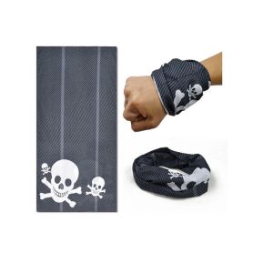 Cheap Black White Skull Tubular Headwear / Scarf 25 * 50cm Digital Printing wholesale