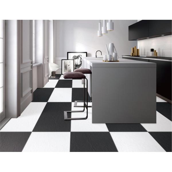 PRIMERA 600x600mm Full Body Porcelain Tiles Matt Rough Black White
