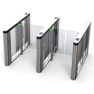 Cheap SS304 Servo Motor Control Pedestrian Fastlane Waist High Turnstile wholesale
