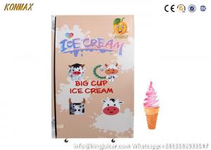 Cheap 5 Liter Hypermarket Coin Ice Cream Machine Automatic Cleaning wholesale