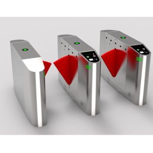 China Office Automatic Flap Barrier Turnstile , 3 Pairs Retractable Barrier Gate on sale