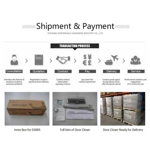 UL Listed Small Door Closer Size 3 , Overhead Door Closer Adjustment Speed