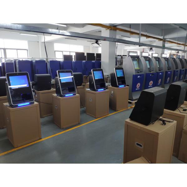 Passport Scanner Hotel Key Encode 15 Inch Self Service Hotel Check In Kiosk With Card Dispenser