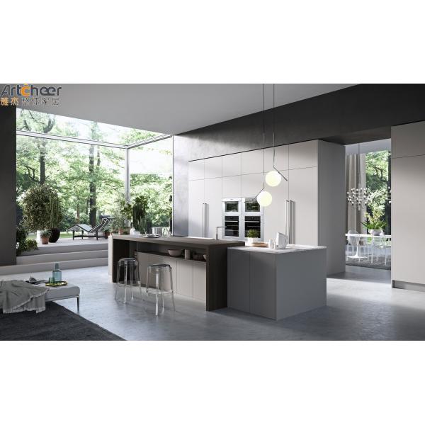 Modern Stylish Plywood Kitchen Cabinet In Italian Design Veneer And Lacquer Finish