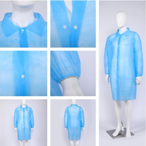 S&J Factory Price Nonwoven Disposable PP white Lab Coat Non woven for Kids or Adults