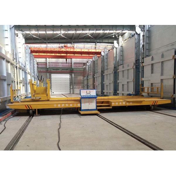 Plant / Workshop Rail Transfer Cart , Electric Warehouse Cart With Lifting Arm