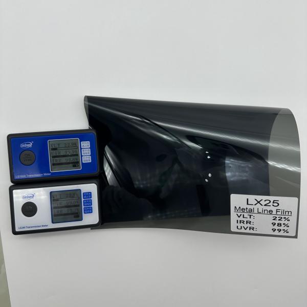2HD Metal Line Film LX25 Black 2mil 98% IRR Car Window Tint