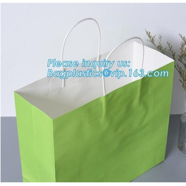 Eco Retail Packaging Recyclable Kraft Paper Gift Bags Natural Tote Retail, Party, Craft, Gifts, Wedding, Recycled, Bus