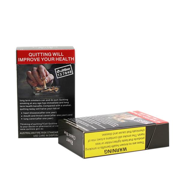 Disposable Flip Top Gloss Coating Paper Tobacco Pack