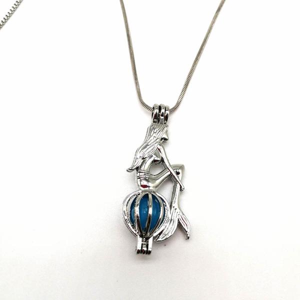 Silver Plated Creative Mermaid Fashion Jewelry Making Pearl Necklace Set