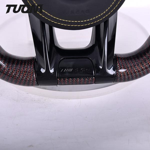 Special Red Carbon Fiber Mercedes Benz Steering Wheel PU Leather OEM