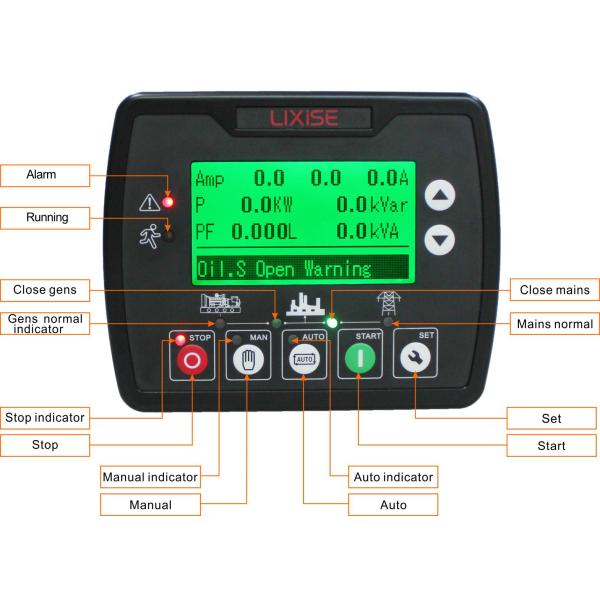 LXC31X0 Series Diesel Generator Control Panel 32 Bit Arm Processor