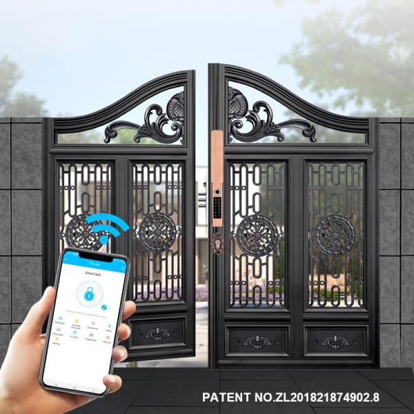 Courtyard Outside Fingerprint Code WiFi Door Lock Waterproof IP68 Aluminium Alloy