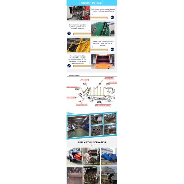 Sinotruk Howo 4x2 140hp Waste Refuse Compactor Truck