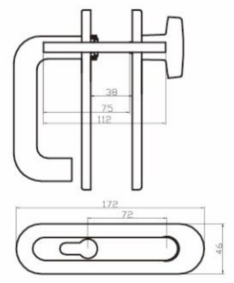 60mm Door Mortise Lock Set Interior Door Cylinder Anti Fire Mortise Replacement Lock