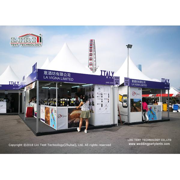 Outdoor Party Gazebo Canopy Marquee 5x5m With Plain White PVC Sidewall Around