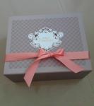 Beautiful design customized rigid paper folding packaging box with silk ribbon