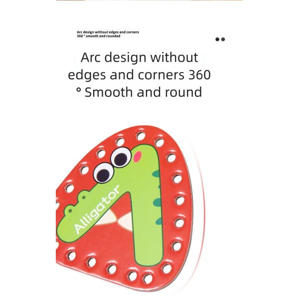 Double Sided Sewing Cards Imagination Development Lacing Toys Games for Children