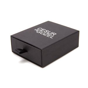 Black 157gsm Luxury Leather Magnetic Jewelry Box EVA Sponge Inlay