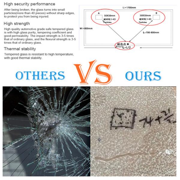 Clear Float Curved Tempered Glass With Edge Polished Silk Printing for Construction