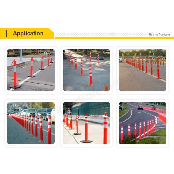 750mm PU 1.3kgs Spring Post Flexible Sign Post Barrier 8cm Dia