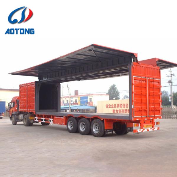 53ft Enclosed Box Cargo Dry Wing Van Truck Semi Trailer with 30-100T Max Payload