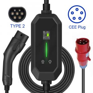 China Type 2 Level 2 Portable EV Charger 11kw 22kw 16A 32A 3 Phase Fast Charging EV Charger on sale