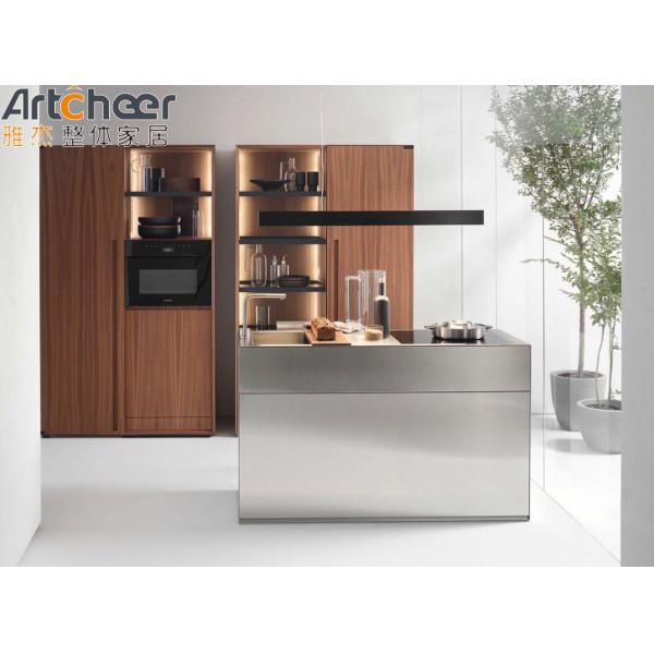 Small Room Kitchen Cabinets with Customized Color and Island Cabinet in Modern Design
