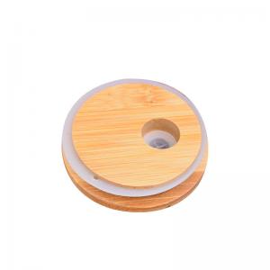 Cheap Wooden Bamboo Reusable Canning Lids For Food Cereal Storage Tea Herbs Coffee wholesale