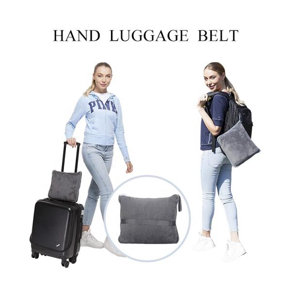 Custom Logo Embroidery Travel Blanket and Pillow Set for Comfortable Airplane Travel