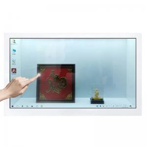 China 32 Inch Transparent LCD Showcase TFT High Brightness Touch Screen Cabinet on sale